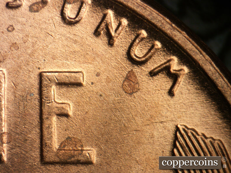 Die-stage B marker on 1949D•1MM•033 (1949 Repunched Mint Mark).
