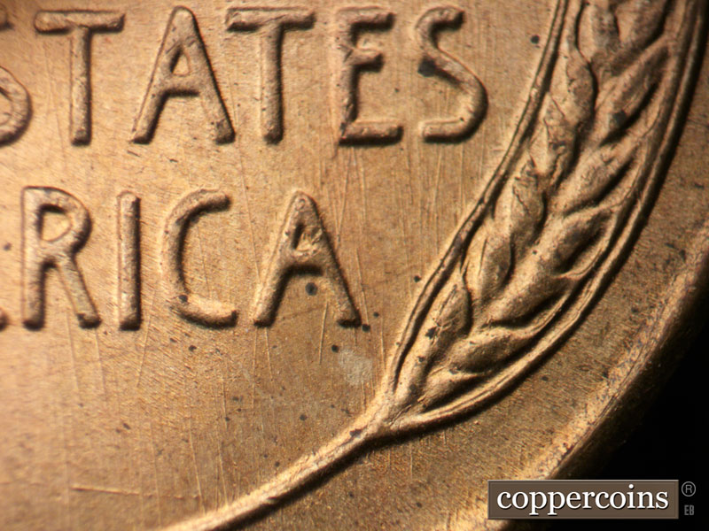Die-stage B marker on 1949S•1MM•006 (1949 Repunched Mint Mark).