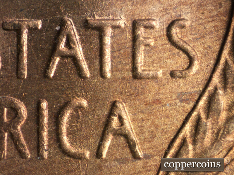 Die-stage B marker on 1949S•1MM•027 (1949 Repunched Mint Mark).