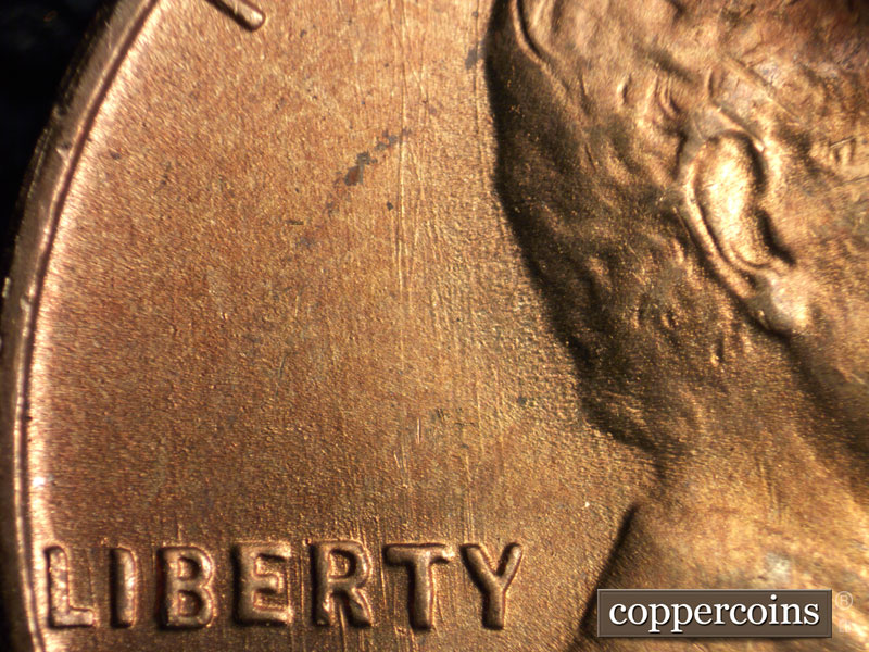 Die-stage B marker on 1949S•1MM•029 (1949 Repunched Mint Mark).