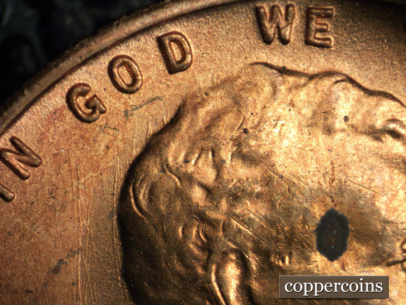 Die-stage B marker on 1949S•1MM•029 (1949 Repunched Mint Mark).