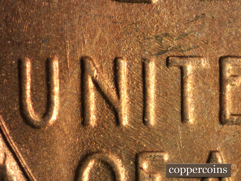 Die-stage B marker on 1949S•1MM•029 (1949 Repunched Mint Mark).