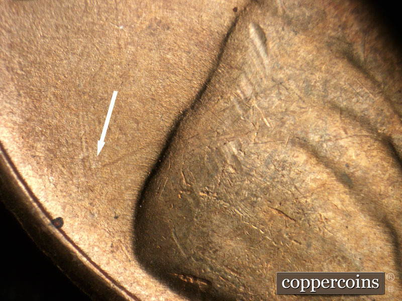 Die-stage C marker on 1949S•1MM•029 (1949 Repunched Mint Mark).