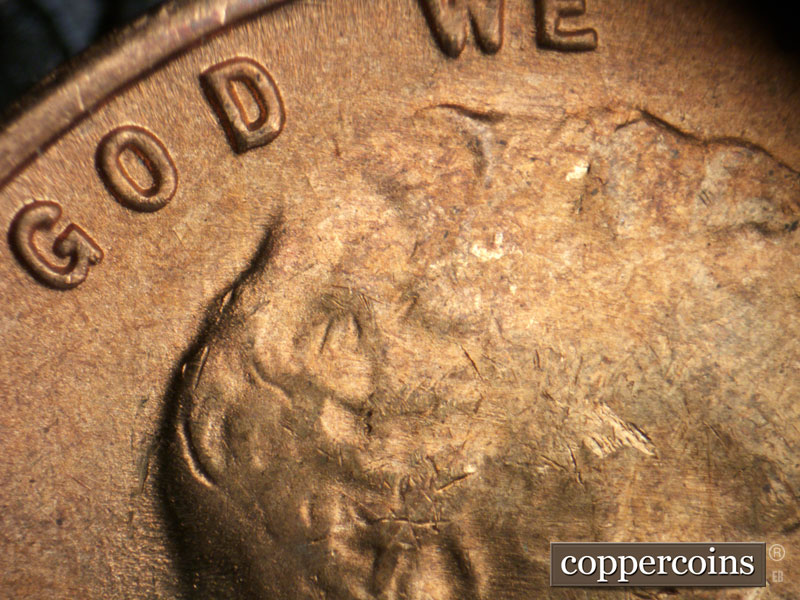Die-stage C marker on 1949S•1MM•029 (1949 Repunched Mint Mark).
