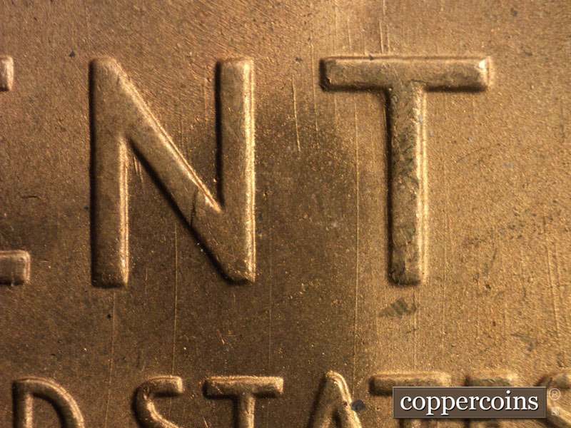 Die-stage B marker on 1949S•1MM•030 (1949 Repunched Mint Mark).