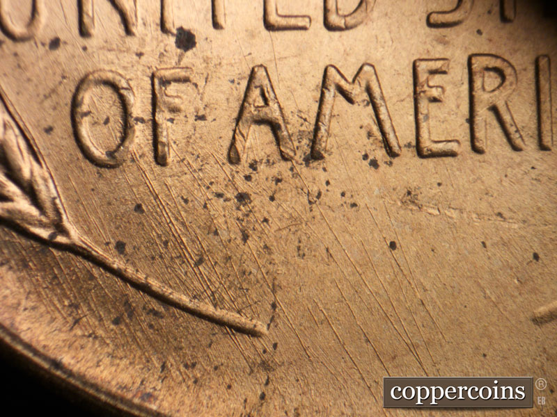 Die-stage B marker on 1949S•1MM•031 (1949 Repunched Mint Mark).