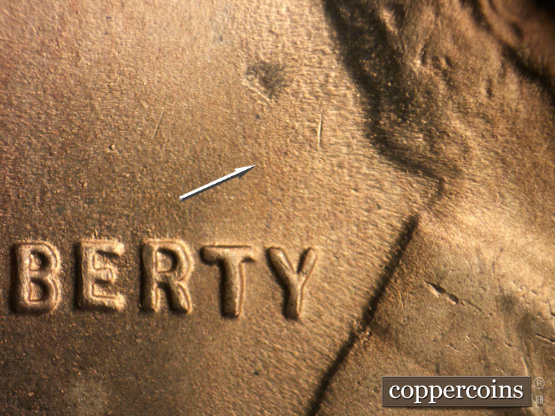 Die-stage C marker on 1949S•1MM•032 (1949 Repunched Mint Mark).
