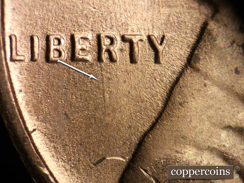 Die-stage C marker on 1949S•1MM•033 (1949 Repunched Mint Mark).