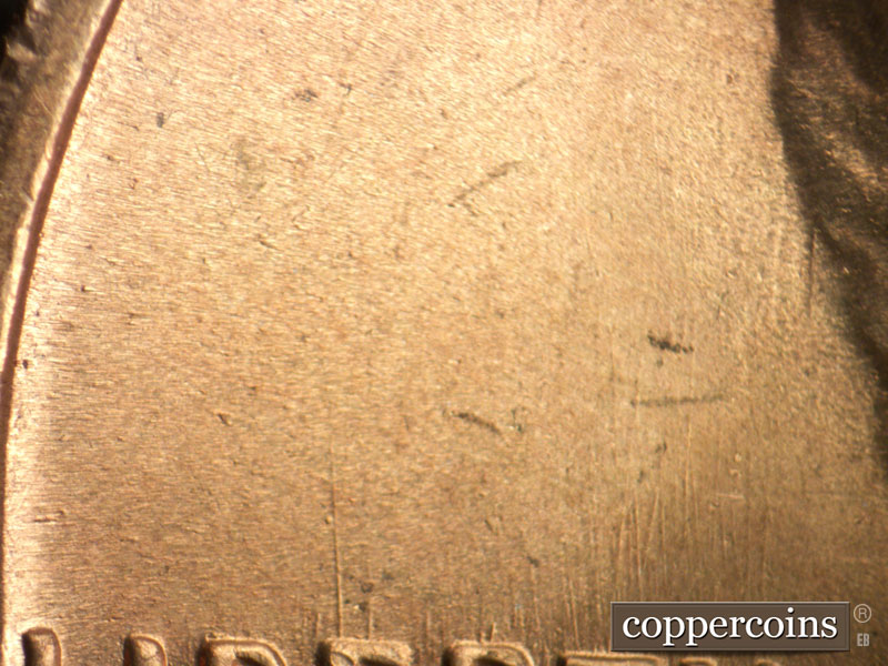 Die-stage B marker on 1949S•1MM•038 (1949 Repunched Mint Mark).