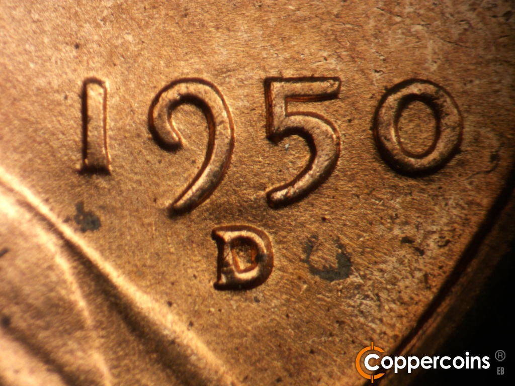 Die-stage B marker on 1950D•1DO•005 showing Date for reference.