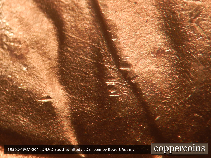Die-stage C marker on 1950D•1MM•004 (1950 Repunched Mint Mark).