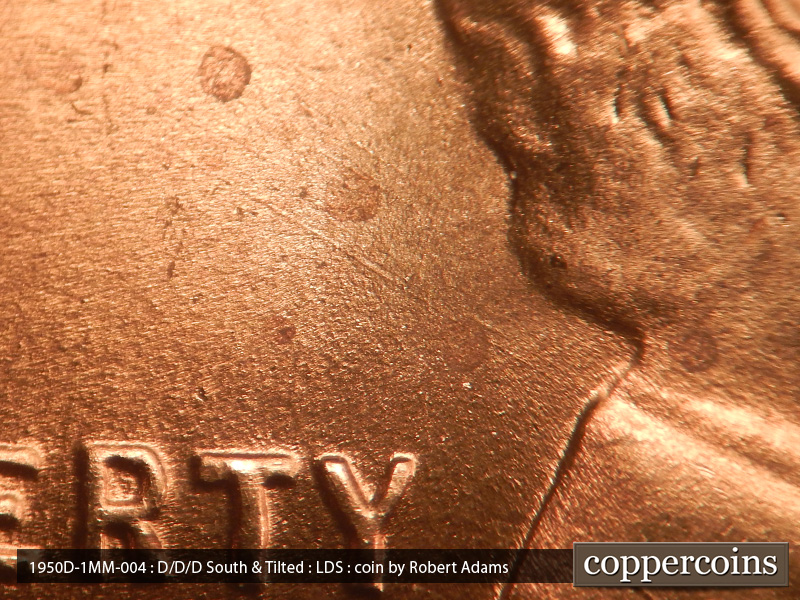Die-stage C marker on 1950D•1MM•004 (1950 Repunched Mint Mark).