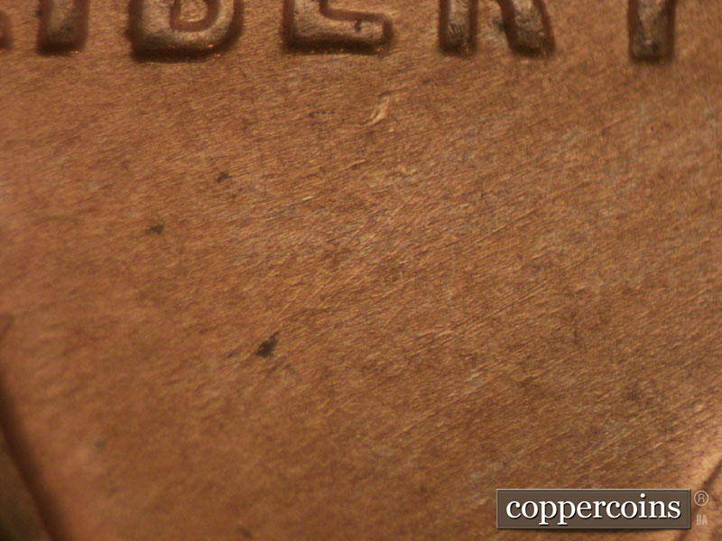 Die-stage A marker on 1950D•1MM•006 (1950 Repunched Mint Mark).