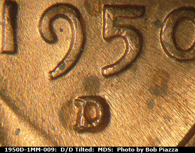 1950 Lincoln cent obverse, CopperCoins die 1950D•1MM•009.