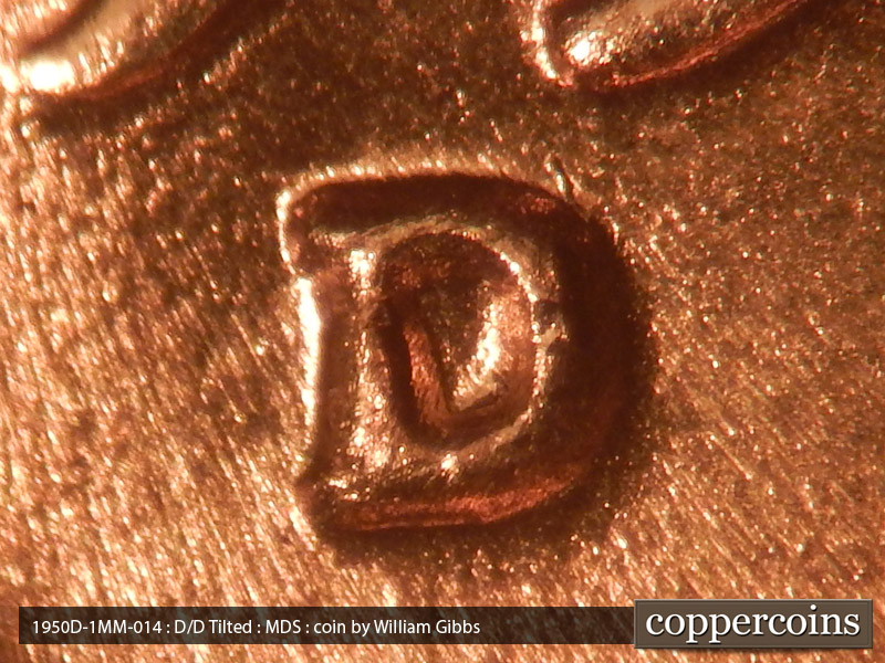 1950 Lincoln cent obverse, CopperCoins die 1950D•1MM•014.