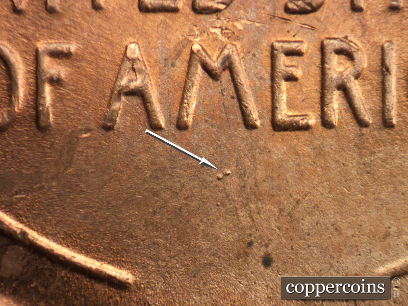 Die-stage B marker on 1950D•1MM•019 (1950 Repunched Mint Mark).