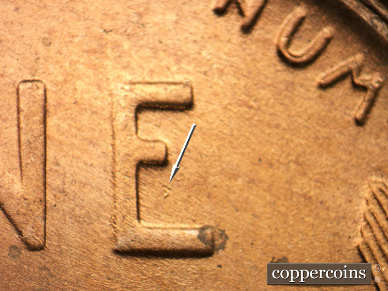 Die-stage C marker on 1950D•1MM•025 (1950 Repunched Mint Mark).