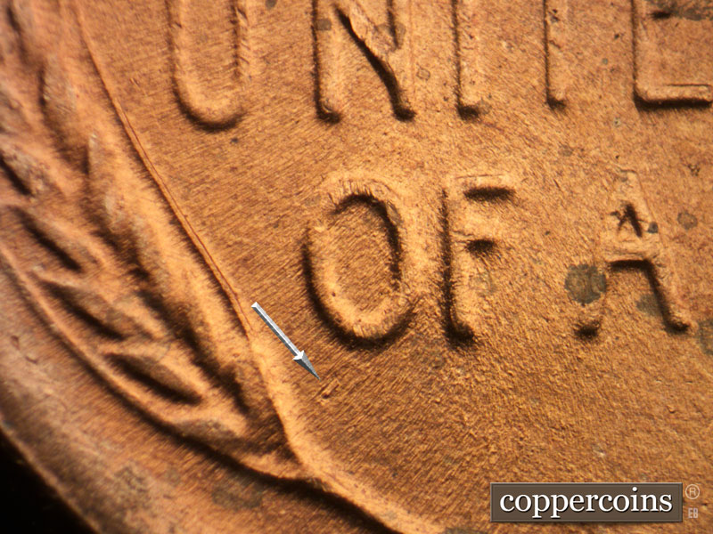 Die-stage C marker on 1950D•1MM•025 (1950 Repunched Mint Mark).