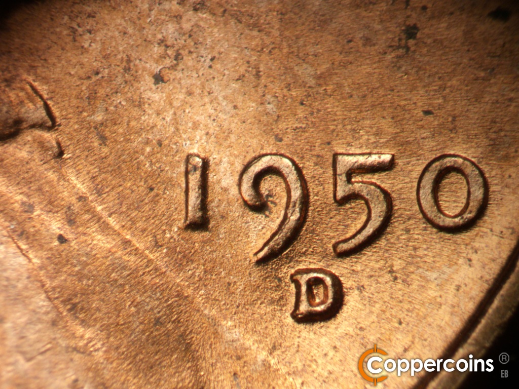 Die-stage B marker on 1950D•1MM•038 showing Date for reference.