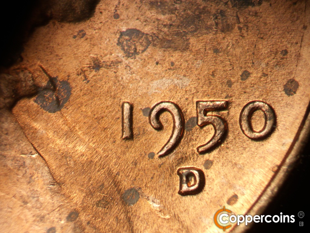 Die-stage B marker on 1950D•1MM•039 showing Date for reference.