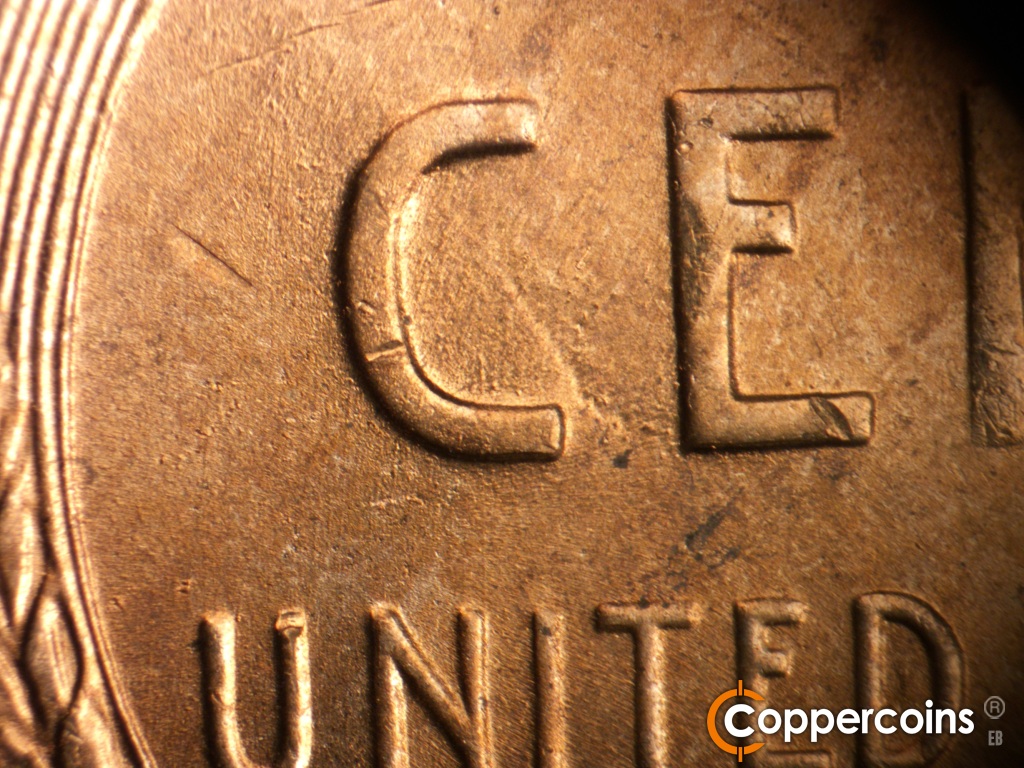 Die-stage C marker on 1950D•1MM•040 (1950 Repunched Mint Mark).