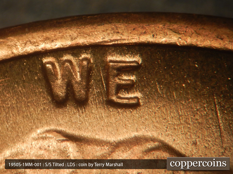 Die-stage C marker on 1950S•1MM•001 (1950 Repunched Mint Mark).