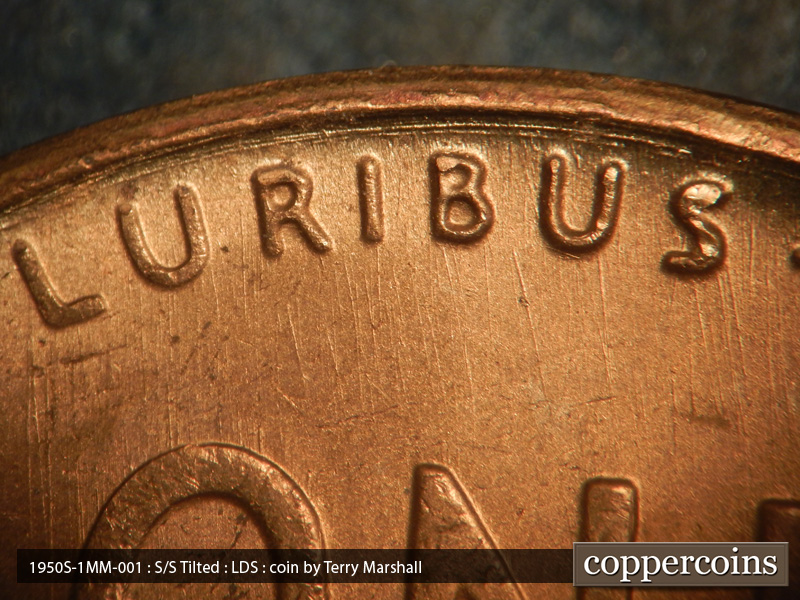 Die-stage C marker on 1950S•1MM•001 (1950 Repunched Mint Mark).