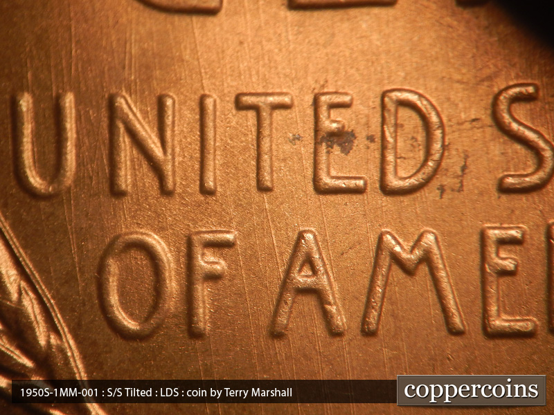 Die-stage C marker on 1950S•1MM•001 (1950 Repunched Mint Mark).