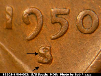 1950 Lincoln cent obverse, CopperCoins die 1950S•1MM•003.