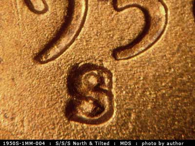1950 Lincoln cent obverse, CopperCoins die 1950S•1MM•004.