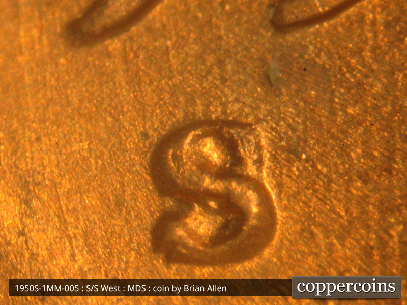 1950 Lincoln cent obverse, CopperCoins die 1950S•1MM•005.