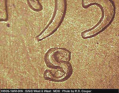 1950 Lincoln cent obverse, CopperCoins die 1950S•1MM•009.