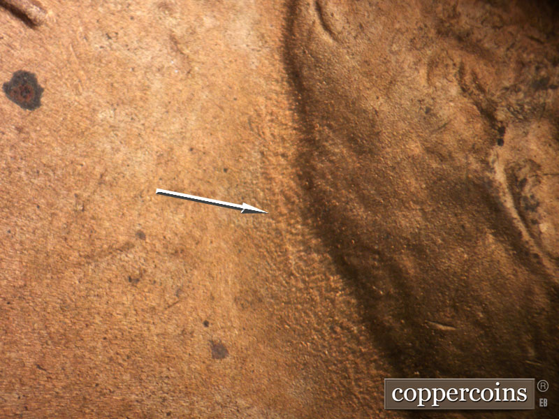 Die-stage C marker on 1950S•1MM•011 (1950 Repunched Mint Mark).