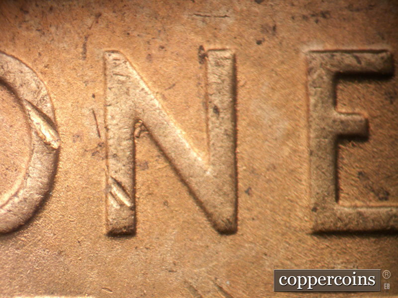 Die-stage C marker on 1950S•1MM•011 (1950 Repunched Mint Mark).