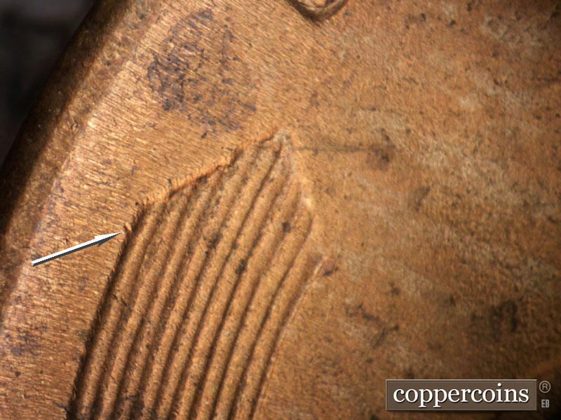 Die-stage C marker on 1950S•1MM•011 (1950 Repunched Mint Mark).