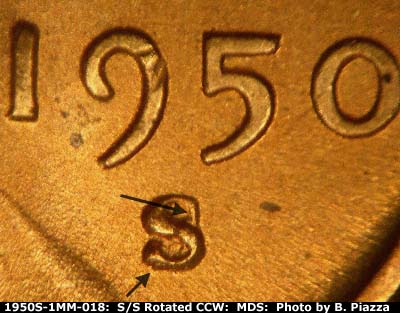 1950 Lincoln cent obverse, CopperCoins die 1950S•1MM•018.