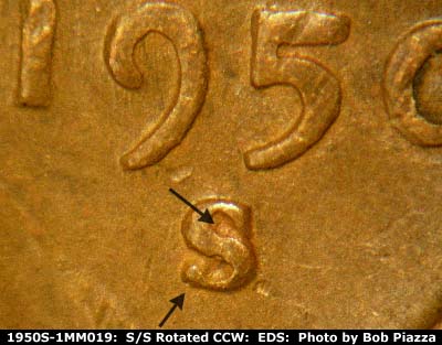 1950 Lincoln cent obverse, CopperCoins die 1950S•1MM•019.
