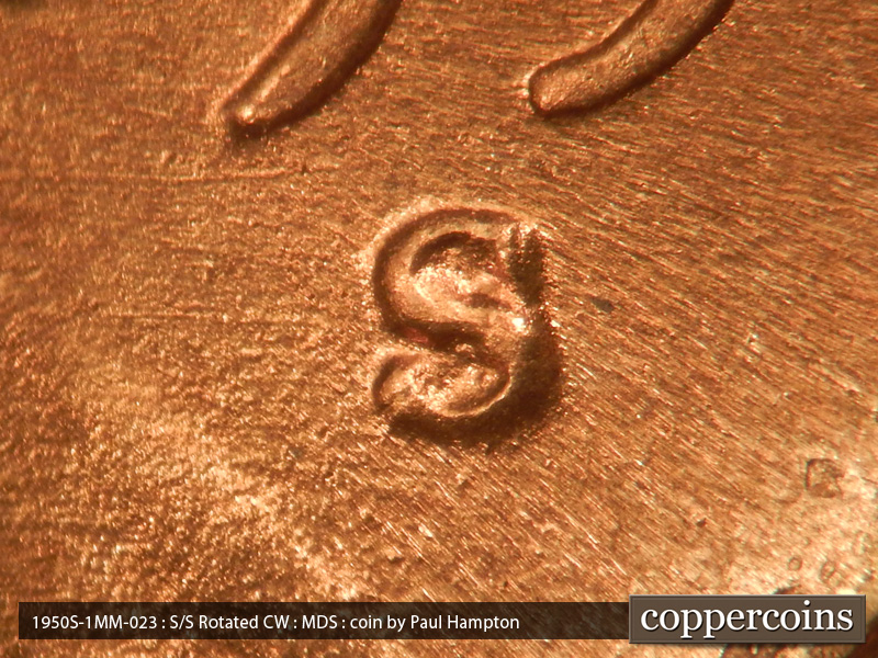 1950 Lincoln cent obverse, CopperCoins die 1950S•1MM•023.