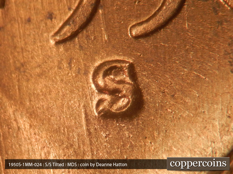 1950 Lincoln cent obverse, CopperCoins die 1950S•1MM•024.