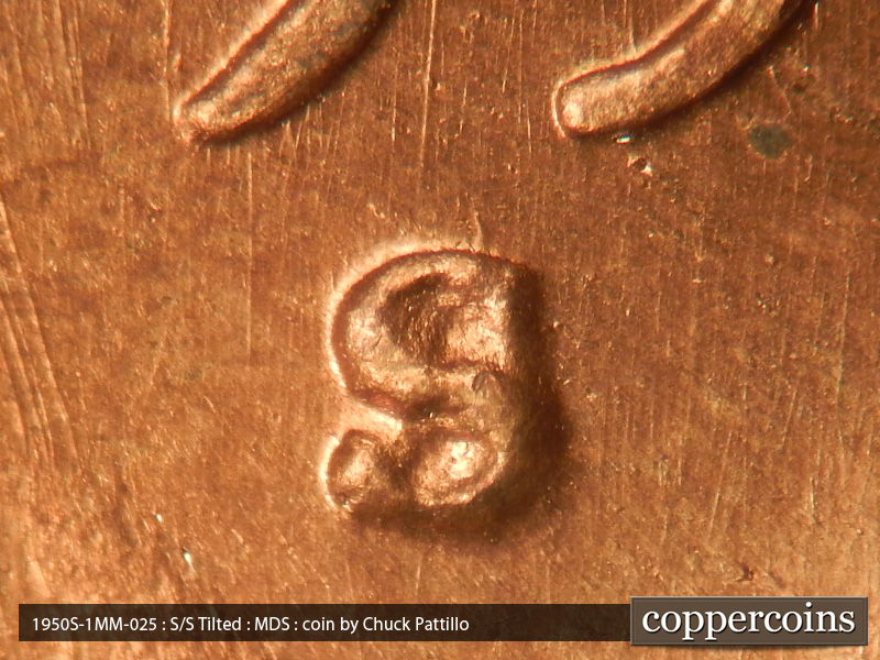 1950 Lincoln cent obverse, CopperCoins die 1950S•1MM•025.