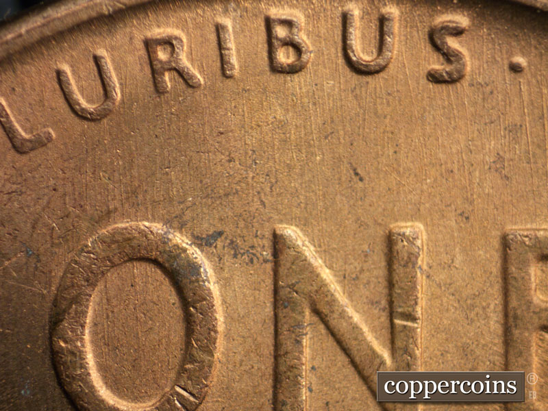 Die-stage C marker on 1950S•1MM•028 (1950 Repunched Mint Mark).
