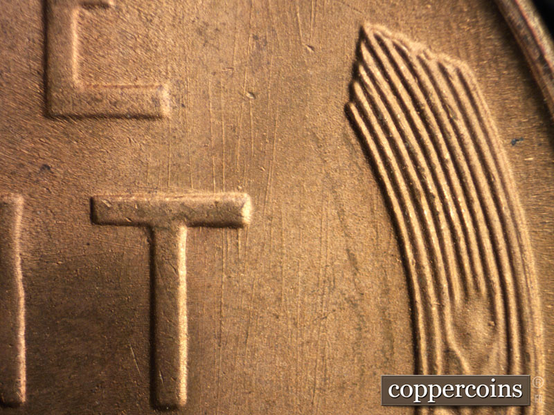 Die-stage C marker on 1950S•1MM•028 (1950 Repunched Mint Mark).