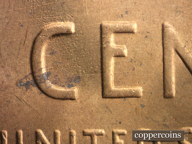 Die-stage C marker on 1950S•1MM•028 (1950 Repunched Mint Mark).