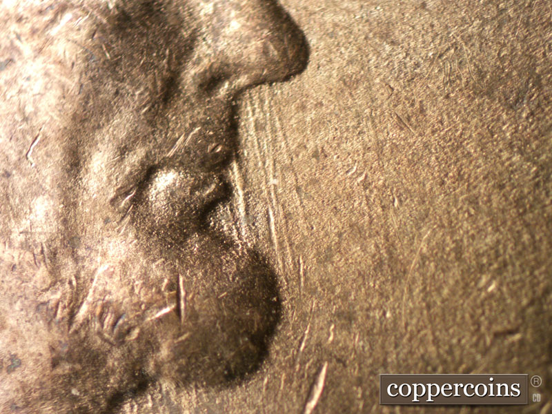 Die-stage C marker on 1950S•1MM•038 (1950 Repunched Mint Mark).