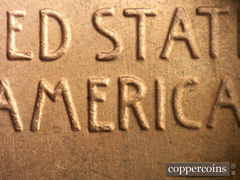 Die-stage B marker on 1950S•1MM•041 (1950 Repunched Mint Mark).