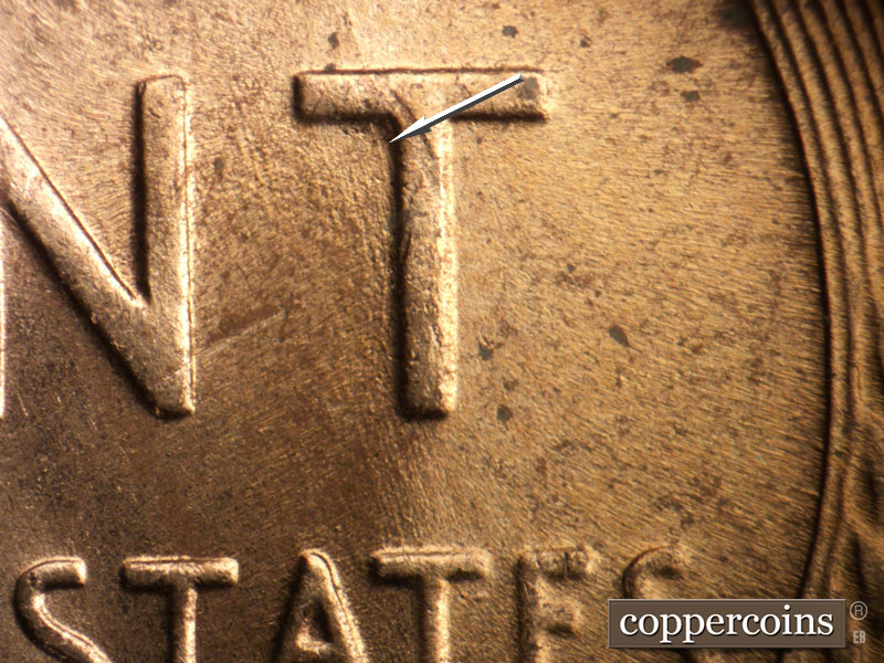 Die-stage B marker on 1951D•1MM•007 (1951 Repunched Mint Mark).