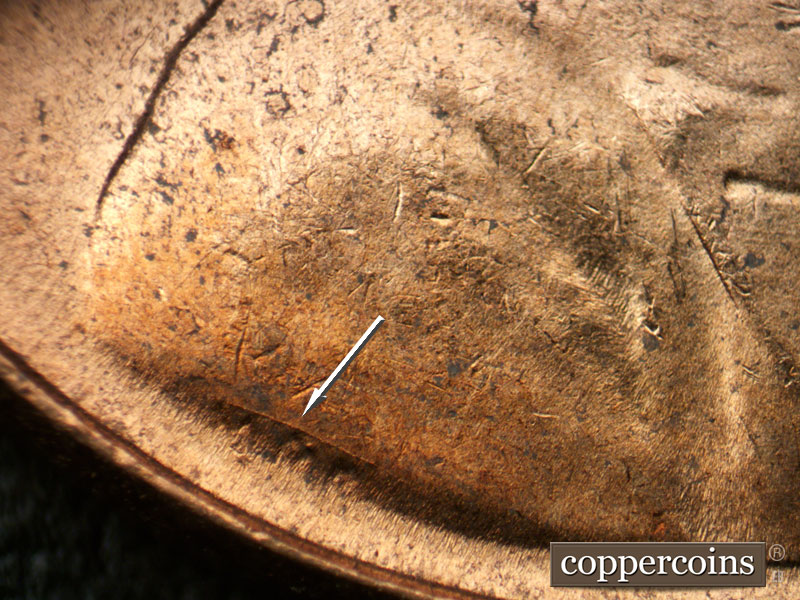 Die-stage C marker on 1951D•1MM•008 (1951 Repunched Mint Mark).