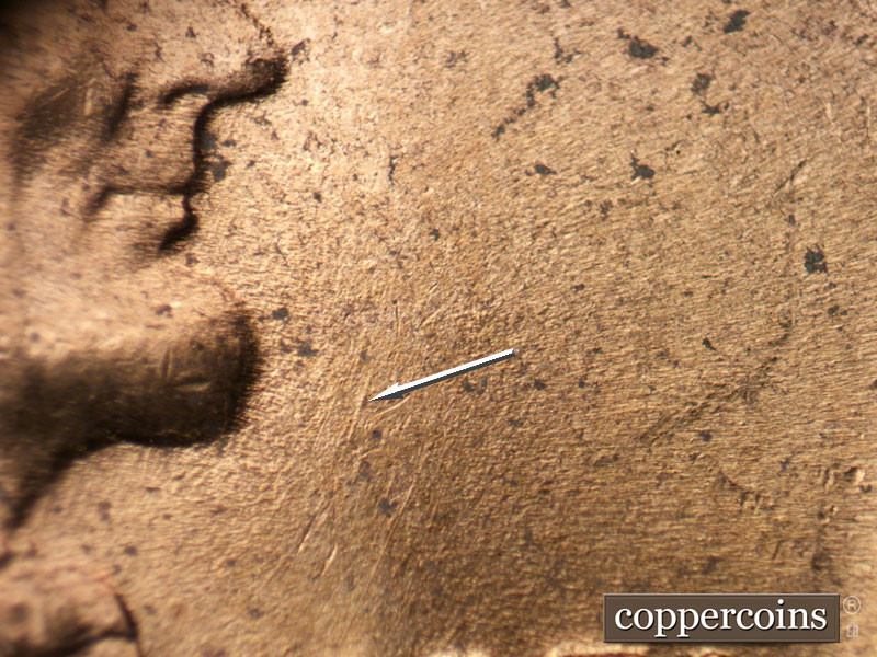 Die-stage C marker on 1951D•1MM•008 (1951 Repunched Mint Mark).