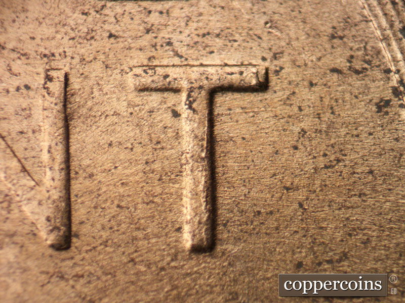 Die-stage C marker on 1951D•1MM•008 (1951 Repunched Mint Mark).