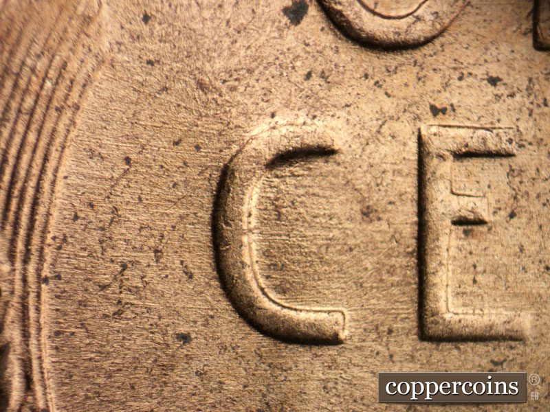 Die-stage C marker on 1951D•1MM•008 (1951 Repunched Mint Mark).